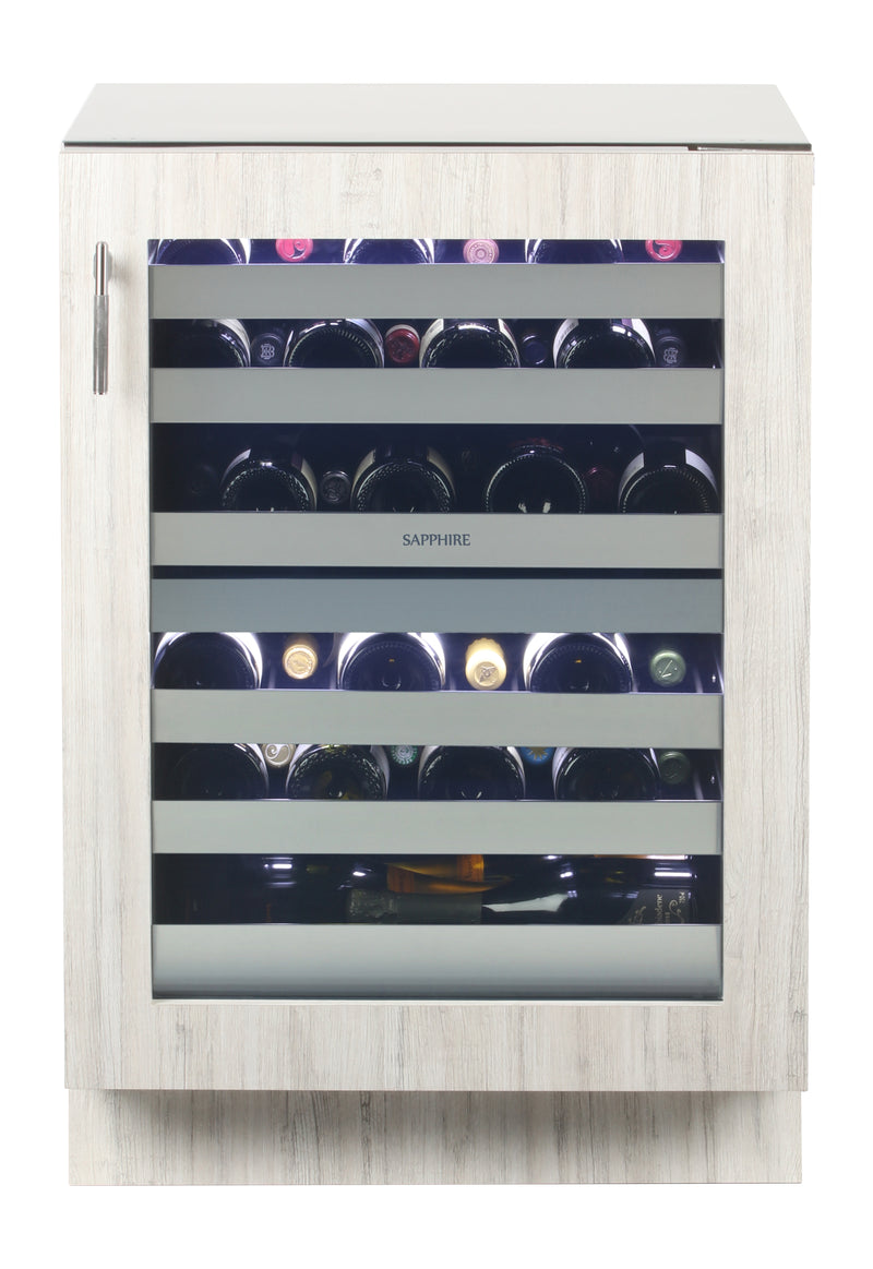 Sapphire Series 5, 24"W, Dual Zone, Indoor, Panel Ready, 43-Bottle Capacity, Commercial Wine Cooler (SW24DZPR)