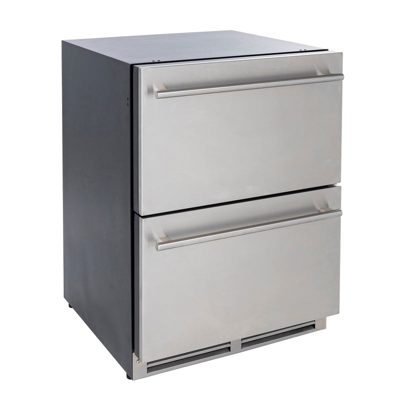 Sapphire Series 3, 24"W, 2 Drawers, Indoor-Outdoor, Stainless Steel, Commercial Drawer Refrigerator (SRD243SSPR)