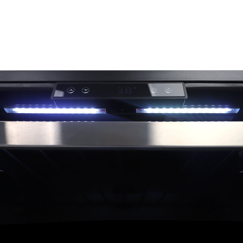 Sapphire Series 3, 24"W, Glass Door, Indoor-Outdoor, Stainless Steel, Commercial Refrigerator (SBC243SS)