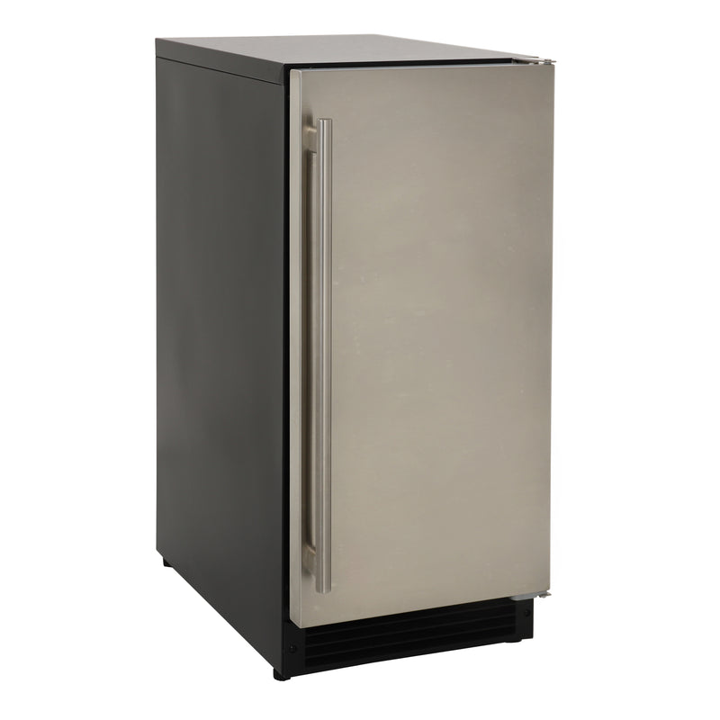 Sapphire Series 3, 15"W, Full Dice Slab, Indoor-Outdoor, Panel Ready, Stainless Steel Door, Gravity Drain, Commercial Ice Maker (SSIM153SSPR)
