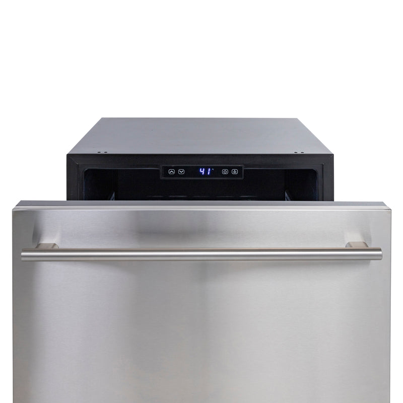 Sapphire Series 3, 24"W, 2 Drawers, Indoor-Outdoor, Stainless Steel, Commercial Drawer Refrigerator (SRD243SSPR)