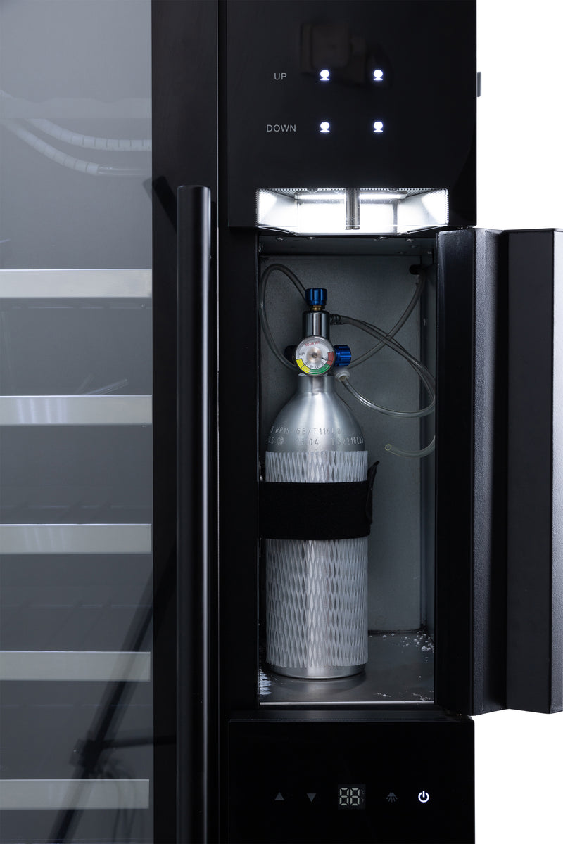 Sapphire 4Pour Wine Bar, Series 3, 4-Bottle Wine Dispenser and Triple Zone Wine Cooler (SW643TZBLK)
