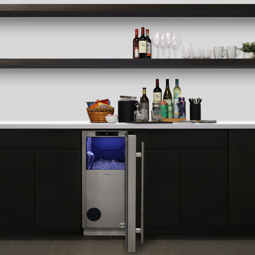 Sapphire Series 5 Indoor Clear Ice Machine, Square Cube, Gravity