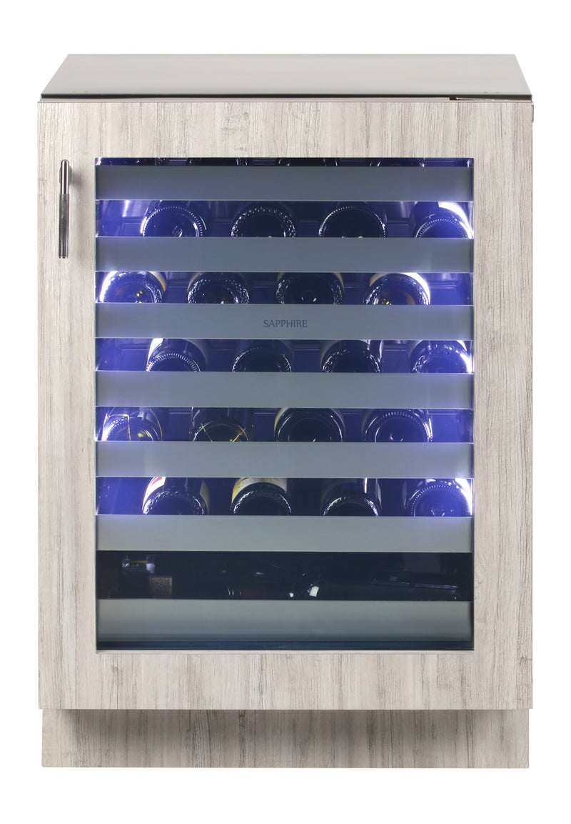 Sapphire Series 5, 24"W, Single Zone, Indoor, Panel Ready, 51-Bottle Capacity, Commercial Wine Cooler (SW24SZPR)