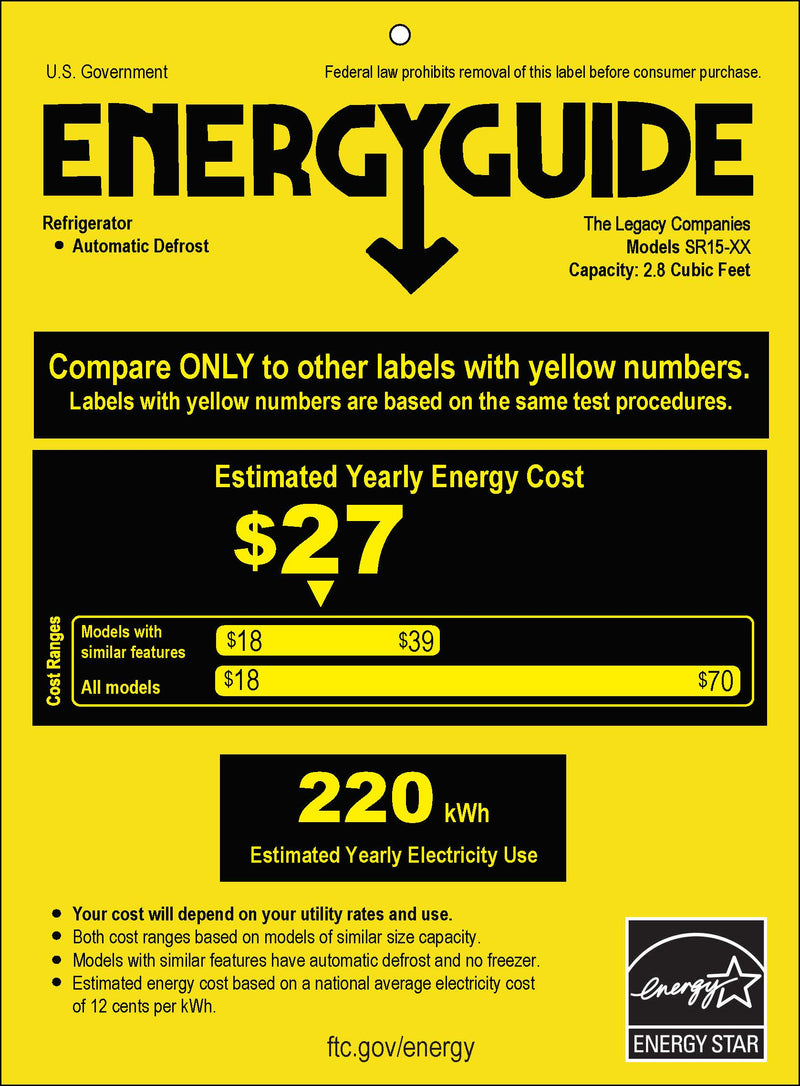 Energy guide retail consumer kwh